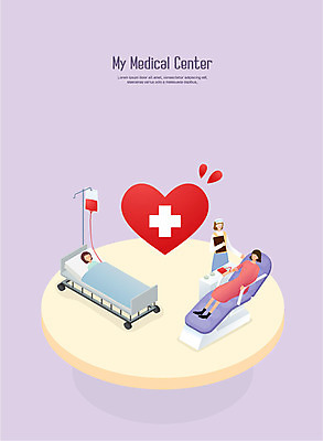 전신 여자 어린이 일러스트 의학 병원 사람 상반신 성인 세명 눕기 보라색 환자 간호사 하트 혈액 환자복 헌혈 수혈 병원침대 십자모양 혈액주머니 여자만 국내일러스트 AI파일 모양 옷 캠페인 컬러 모션 치료 의료진 침대 봉사 십자 파일형식 벡터