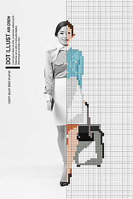 전신 편집이미지 직업 여자 비즈니스 한명 미소 사람 20대 성인 앞모습 캐리어 한국인 승무원 픽셀 성인여자한명만 이미지편집 AI파일 1 뷰포인트 표정 동양인 청년 여행가방 여자한명만 성인여자만 파일형식 벡터