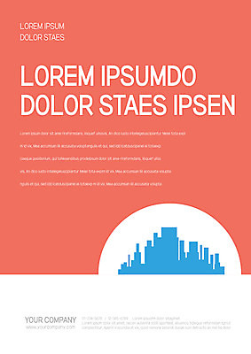 템플릿 표지 비즈니스 그림자 빌딩 사람없음 주황색 도시 프레젠테이션 문서템플릿 서식 문서 제안서 이미지템플릿 AI파일 컬러 건물 파일형식 벡터