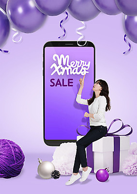전신 PSD 편집이미지 여자 꽃 행복 포스터 리본 크리스마스 포장 선물 한명 사람 앉기 성인 옆모습 30대 스마트폰 세일 보라색 장식볼 한국인 가리킴 털실 풍선 연말 성인여자한명만 오너먼트 이미지편집 식물 1 기념일 감정 뷰포인트 컬러 크리스마스장식 모션 동양인 손짓 장식 장년 핸드폰 스마트기기 실 여자한명만 성인여자만 파일형식