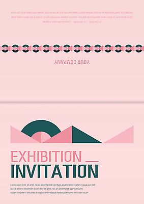 템플릿 분홍색 무늬 패턴 카드템플릿 사람없음 원형 삼각형 초대장 축하카드 이미지템플릿 AI파일 카드프레임 도형 컬러 카드_감사 프레임 파일형식 벡터