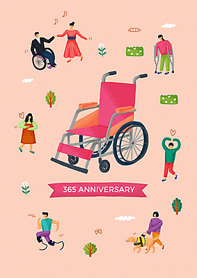 전신 PSD 나무 식물 한마리 여자 기념일 남자 꽃 분홍색 음표 일러스트 따뜻함 사랑 사람 여러명 성인 달리기 하트 춤 개 장애인 즐거움 휠체어 목발 장애 손하트 안내견 의족 장애인의날 국내일러스트 모양 1 기호 감정 음악 컬러 다수 포유류 의료기기 모션 문화예술 손짓 이벤트 파일형식 법정기념일