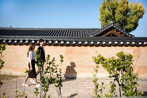 포토 JPG 주간 전신 나무 한국전통 커플 여자 남자 행복 고건축 데이트 사랑 사람 20대 성인 야외 두명 옆모습 걷기 손잡기 산책 한국인 기와지붕 설레임 수원 성인만 기와담장 화성행궁 수원화성 행궁 국내포토 자연요소 식물 전통 건축물 감정 뷰포인트 한국건축 관계 모션 지붕 휴식 한국 기와 동양인 청년 담장 궁궐 경기도 랜드마크 파일형식