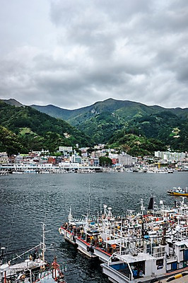 포토 JPG 주간 구름 자연 하늘 산 주택 풍경 사람없음 야외 건물 마을 항구 어선 울릉도 저동항 선박 국내포토 자연요소 건축물 섬 수상교통 배_교통 교통시설 경상북도 생태계 파일형식