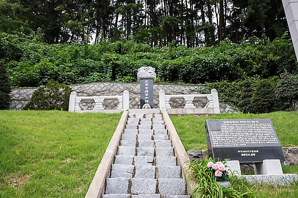 포토 JPG 주간 나무 꽃 자연 풍경 잔디 사람없음 야외 표지판 비석 석상 울릉도 풀숲 돌계단 독도 독도박물관 공적비 국내포토 자연요소 식물 섬 한국 알림판 계단 돌_바위 숲 경상북도 생태계 박물관 파일형식