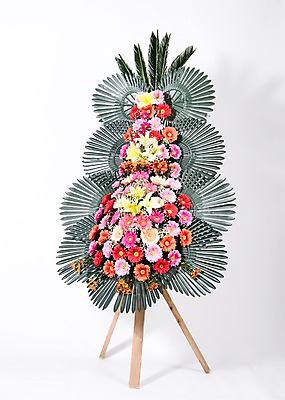 포토 JPG 스튜디오촬영 꽃 실내 사람없음 컬러풀 기쁨 축하 오브젝트 흰배경 감사 축하화환 국내포토 식물 감정 컬러 백그라운드 컨셉 내부 화환 흰색 파일형식