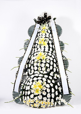 포토 JPG 스튜디오촬영 꽃 리본 프레임 실내 사람없음 오브젝트 흰배경 위로 장례 근조 근조화환 국내포토 식물 백그라운드 내부 화환 흰색 파일형식