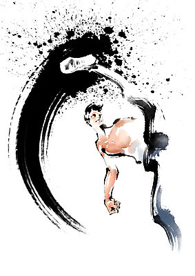 전신 PSD 남자 일러스트 캘리그라피 모션 붓터치 한명 사람 성인 무도 킥 번짐 무술인 성인남자한명만 국내일러스트 1 스포츠 남자한명만 성인남자만 파일형식 효과