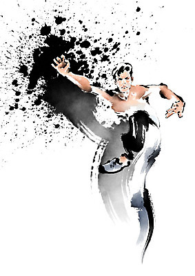 전신 PSD 남자 포즈 일러스트 캘리그라피 모션 붓터치 한명 사람 성인 점프 검은색 무도 번짐 무술인 성인남자한명만 국내일러스트 1 스포츠 컬러 남자한명만 성인남자만 파일형식 효과