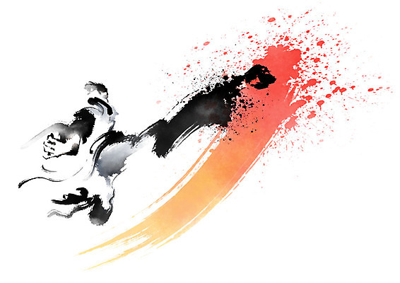 전신 PSD 남자 일러스트 캘리그라피 모션 붓터치 한명 사람 성인 빨간색 무도 킥 번짐 무술인 성인남자한명만 국내일러스트 1 스포츠 컬러 남자한명만 성인남자만 파일형식 효과