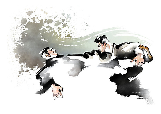 PSD 남자 일러스트 캘리그라피 붓터치 사람 상반신 성인 두명 경쟁 무도 번짐 맞대결 무술인 성인남자만 국내일러스트 스포츠 컨셉 남자만 성인만 파일형식 효과