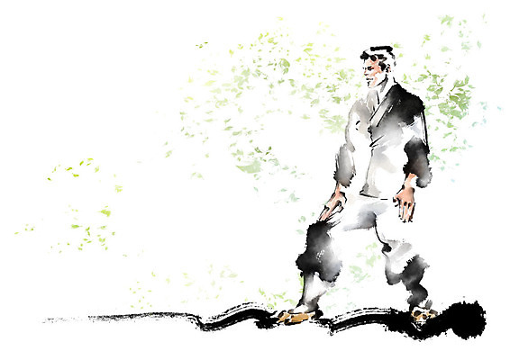 전신 PSD 남자 일러스트 캘리그라피 붓터치 한명 사람 성인 초록색 무도 무술인 성인남자한명만 국내일러스트 1 스포츠 컬러 남자한명만 성인남자만 파일형식