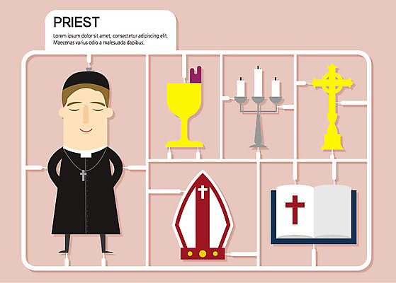 전신 직업 모자 남자 십자가 일러스트 한명 사람 성인 와인 성경 성직자 촛대 장래희망 신부님 성인남자한명만 국내일러스트 AI파일 1 잡화 종교 종교용품 주류 천주교 남자한명만 성인남자만 파일형식 벡터