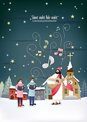 전신 여자 남자 별 기독교 종교 어린이 크리스마스 연주 일러스트 사람 여러명 성인 컬러풀 교회 평화 마을 기타 예수 하나님 야간 찬송가 찬양 국내일러스트 AI파일 자연요소 기념일 음악 컬러 다수 컨셉 노래 종교건축 현악기 건물 신_종교 파일형식 벡터