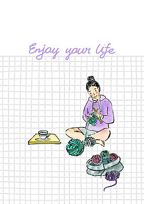 전신 PSD 라이프스타일 여자 행복 커피 일러스트 붓터치 수채화 한명 사람 앉기 성인 취미 뜨개질 털실 실 커피잔 즐거움 성인여자한명만 소확행 국내일러스트 1 감정 음료 모션 잔 생활 신조어 여자한명만 성인여자만 파일형식