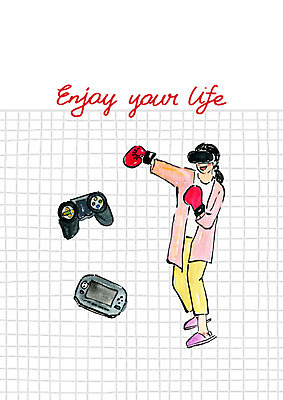 전신 PSD 라이프스타일 여자 행복 포즈 일러스트 모션 붓터치 수채화 한명 사람 성인 취미 권투글러브 게임기 즐거움 원격조종 가상현실 성인여자한명만 소확행 VR기기 국내일러스트 1 감정 생활 기계 글러브 신조어 여자한명만 성인여자만 파일형식