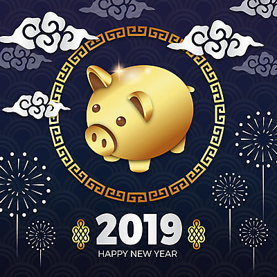 한마리 전통 백그라운드 일러스트 불꽃 새해 사람없음 전통문양 축제 금색 돼지 화려 남색 해피뉴이어 구름모양 금돼지 2019년 기해년 국내일러스트 AI파일 돼지의해 모양 1 문양 컬러 컨셉 포유류 불 새해인사 돼지띠 연도 파일형식 벡터 구름_자연