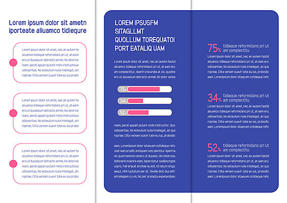 템플릿 표지디자인 북디자인 출판디자인 내지 리플렛 북커버 3단접지 그래프 팜플렛 사람없음 파란색 원형 이미지템플릿 AI파일 도형 컬러 파일형식 벡터
