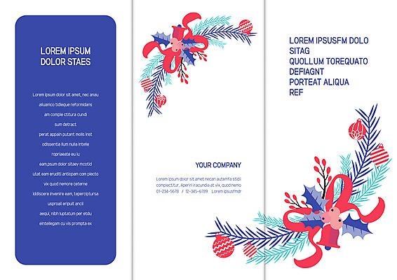 템플릿 표지디자인 북디자인 출판디자인 열매 표지 리본 리플렛 크리스마스장식 북커버 3단접지 팜플렛 사람없음 장식 파란색 종 포인세티아 오너먼트 이미지템플릿 AI파일 식물 꽃 컬러 크리스마스 파일형식 벡터