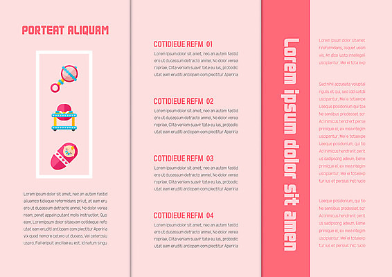 전신 템플릿 표지디자인 북디자인 출판디자인 내지 리플렛 분홍색 북커버 3단접지 한명 사람 팜플렛 아기용품 육아 아기 딸랑이 보행기 포대기 이미지템플릿 AI파일 1 컬러 오브젝트 파일형식 벡터