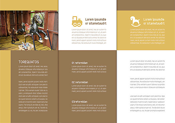 템플릿 표지디자인 북디자인 출판디자인 내지 리플렛 북커버 3단접지 팜플렛 사람없음 상자 장난감 갈색 노란색 기차모형 흔들목마 이미지템플릿 AI파일 컬러 모형 목마 파일형식 벡터