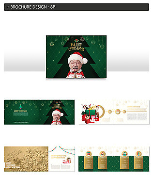 서양인 외국인 템플릿 여자 남자 ZIP 어린이 중년 50대 크리스마스 겨울 산타옷 선물 미소 사람 팜플렛 여러명 상반신 초록색 크리스마스트리 산타클로스 눈송이 오너먼트 인디자인 INDD 이미지템플릿 옷 계절 기념일 컬러 다수 크리스마스장식 눈_날씨 표정 인종 성인 파일형식