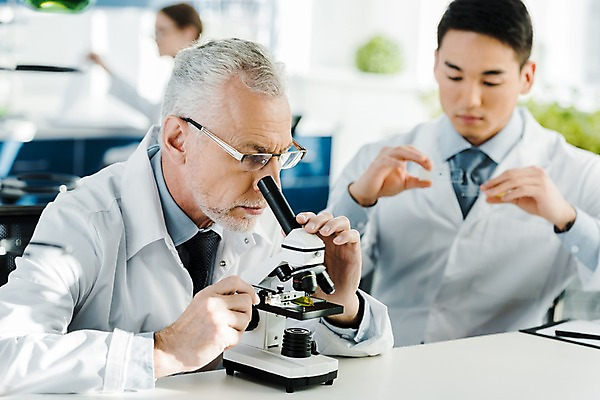 포토 JPG 서양인 외국인 응시 여자 노년 남자 잎 실내 현미경 실험 들기 사람 앉기 동양인 상반신 20대 성인 앞모습 옆모습 뒷모습 세명 관찰 잡기 실험복 연구실 60대 생명공학 연구원 집중 체코 안경낌 국내포토 식물 직업 시선 유럽 안경 뷰포인트 컨셉 의학 모션 실험기구 인종 청년 내부 가운 파일형식