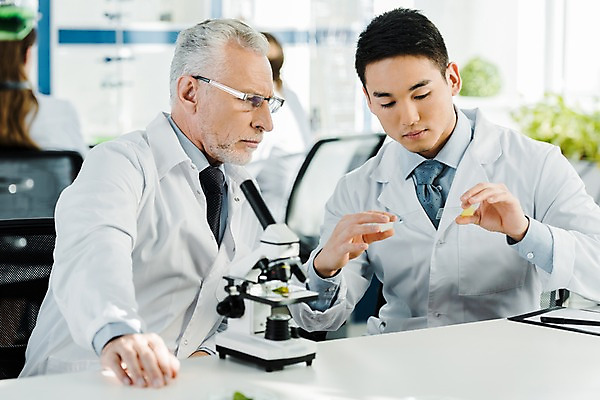 포토 JPG 서양인 외국인 응시 여자 노년 남자 잎 실내 현미경 실험 사람 앉기 동양인 여러명 상반신 20대 성인 앞모습 옆모습 뒷모습 관찰 잡기 실험복 연구실 60대 생명공학 연구원 집중 체코 보여주기 안경낌 국내포토 식물 직업 시선 유럽 안경 뷰포인트 다수 컨셉 의학 모션 실험기구 인종 청년 내부 가운 파일형식