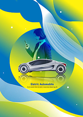 편집이미지 응시 여자 비즈니스 자동차 한명 사람 상반신 20대 성인 옆모습 파란색 스마트폰 노란색 디지털 한국인 스마트 그라데이션 디지털산업 전기자동차 성인여자한명만 4차산업 AI_인공지능 이미지편집 1 시선 산업 육상교통 뷰포인트 컬러 컨셉 동양인 청년 핸드폰 스마트기기 여자한명만 성인여자만