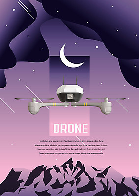 편집이미지 별 비즈니스 산 사람없음 디지털 보라색 기계 비행 초승달 유성 스마트 디지털산업 드론 4차산업 모빌리티 AI_인공지능 이미지편집 자연요소 산업 교통수단 컬러 컨셉 달