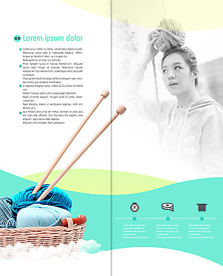 PSD 템플릿 표지디자인 북디자인 응시 출판디자인 여자 내지 리플렛 2단접지 한명 들기 사람 팜플렛 상반신 20대 성인 취미 바구니 한국인 뜨개질 털실 대바늘 성인여자한명만 이미지템플릿 1 시선 모션 동양인 청년 실 여자한명만 성인여자만 파일형식