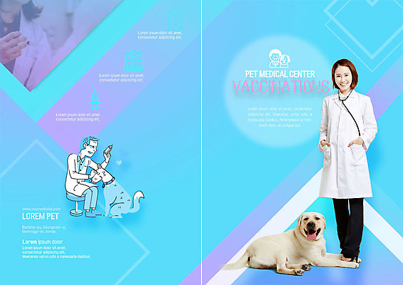 전신 PSD 템플릿 표지디자인 북디자인 출판디자인 여자 표지 남자 반려견 리플렛 북커버 청진기 주사기 미소 들기 사람 팜플렛 상반신 성인 세명 30대 반려동물 한국인 의사가운 골든리트리버 강아지 동물병원 수의사 반려 예방접종 이미지템플릿 동물 의료기기 모션 표정 병원 동양인 장년 의사 가운 개 리트리버 접종 파일형식