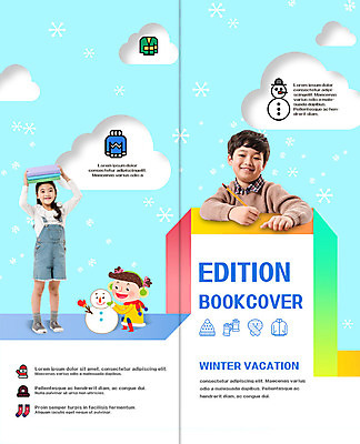 전신 PSD 템플릿 표지디자인 북디자인 출판디자인 여자 표지 남자 어린이 리플렛 2단접지 눈사람 미소 들기 사람 팜플렛 상반신 책 세명 연필 한국인 스웨터 즐거움 겨울방학 눈사람만들기 이미지템플릿 감정 상의 겨울 모션 방학 학용품 표정 동양인 필기구 만들기 파일형식