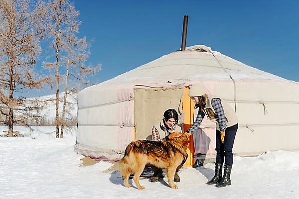 포토 JPG 주간 전신 전통 커플 계절 여자 남자 행복 문화 겨울 하늘 주택 사랑 서기 미소 사람 앉기 20대 성인 야외 두명 앞모습 옆모습 30대 청춘 설원 한국인 흰색 눈 개 몽골 게르 반려 성인만 쓰다듬기 국내포토 자연요소 감정 아시아 뷰포인트 컬러 컨셉 포유류 관계 모션 날씨 눈_날씨 표정 동양인 청년 건물 장년 파일형식