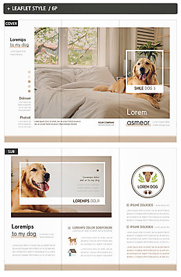 템플릿 표지디자인 표지 ZIP 내지 반려견 리플렛 두마리 3단접지 미소 팜플렛 사람없음 반려동물 침대 골든리트리버 강아지 반려 인디자인 INDD 이미지템플릿 동물 가구 2 표정 개 리트리버 파일형식