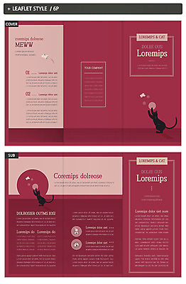 템플릿 표지디자인 표지 ZIP 내지 리플렛 나비 3단접지 팜플렛 사람없음 빨간색 반려동물 고양이 반려 인디자인 INDD 반려묘 이미지템플릿 동물 컬러 곤충 포유류 파일형식