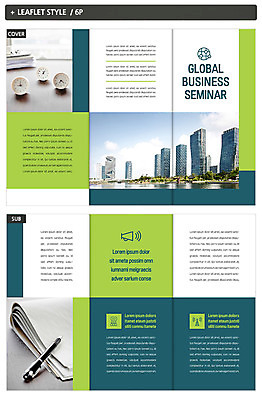 템플릿 표지디자인 표지 ZIP 내지 리플렛 비즈니스 3단접지 빌딩 팜플렛 사람없음 초록색 글로벌 펜 자명종 도시 문서 기획 전략 세미나 인디자인 INDD 이미지템플릿 시계 컬러 건물 필기구 알람 파일형식