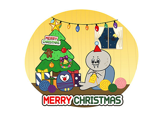 캐릭터 동물캐릭터 크리스마스 겨울 일러스트 전구 창문 따뜻함 선물 사람없음 선물상자 크리스마스트리 목도리 뜨개질 털실 물개 펭귄 국내일러스트 일러캐릭터 AI파일 동물 잡화 계절 기념일 포유류 조류 취미 상자 바다동물 실 파일형식 벡터