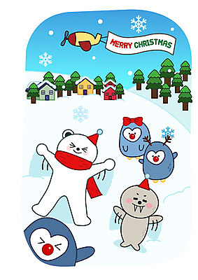 나무 캐릭터 동물캐릭터 크리스마스 겨울 일러스트 스키 비행기 주택 따뜻함 사람없음 눕기 마을 설원 눈송이 물개 즐거움 펭귄 북극곰 만들기 천사날개 눈덮임 일러캐릭터 AI파일 식물 동물 계절 기념일 감정 컨셉 날개 곰 포유류 항공교통 모션 조류 겨울스포츠 천사 대중교통 눈_날씨 건물 바다동물 파일형식 벡터