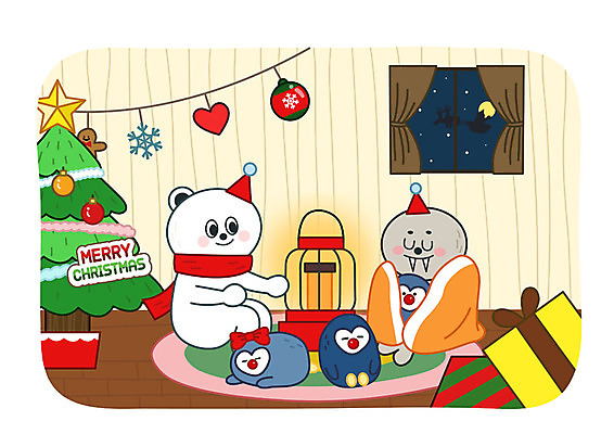 캐릭터 동물캐릭터 크리스마스 겨울 일러스트 창문 따뜻함 선물 사람없음 장식 선물상자 크리스마스트리 카펫 포근함 난로 물개 펭귄 북극곰 가랜드 일러캐릭터 AI파일 동물 계절 기념일 곰 포유류 조류 상자 바다동물 감각 난방기 파티용품 파일형식 벡터