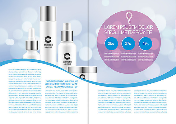 템플릿 표지디자인 북디자인 출판디자인 내지 리플렛 분홍색 북커버 그래프 팜플렛 사람없음 빛 화장 뷰티 화장품 피부관리 손거울 이미지템플릿 AI파일 컬러 거울 파일형식 벡터