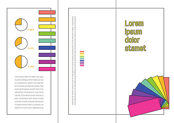 템플릿 표지디자인 북디자인 출판디자인 표지 리플렛 컬러 북커버 3단접지 그래프 미술 팜플렛 사람없음 컬러풀 색채 이미지템플릿 컬러칩 AI파일 문화예술 파일형식 벡터