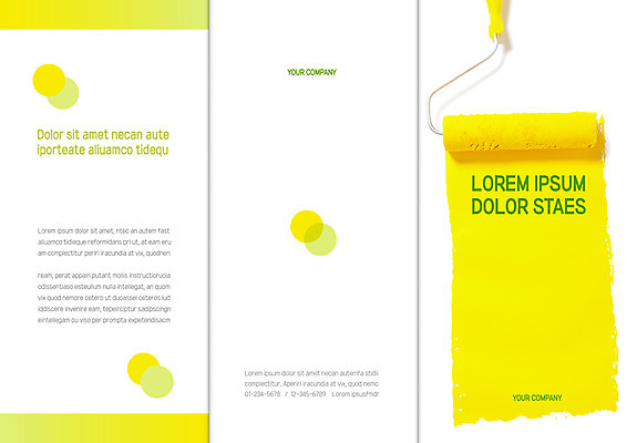 템플릿 표지디자인 북디자인 출판디자인 표지 리플렛 북커버 3단접지 미술 팜플렛 사람없음 노란색 페인트 붓 원형 페인트롤러 이미지템플릿 AI파일 도형 컬러 문화예술 파일형식 벡터