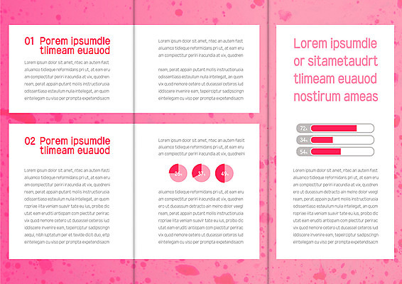 템플릿 표지디자인 북디자인 출판디자인 내지 리플렛 분홍색 북커버 3단접지 그래프 미술 팜플렛 사람없음 물감 마블링 이미지템플릿 AI파일 컬러 문화예술 미술도구 파일형식 벡터