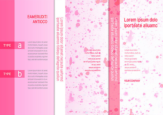 템플릿 표지디자인 북디자인 출판디자인 표지 리플렛 분홍색 북커버 3단접지 미술 팜플렛 사람없음 물감 번짐 마블링 이미지템플릿 AI파일 컬러 문화예술 미술도구 파일형식 벡터 효과