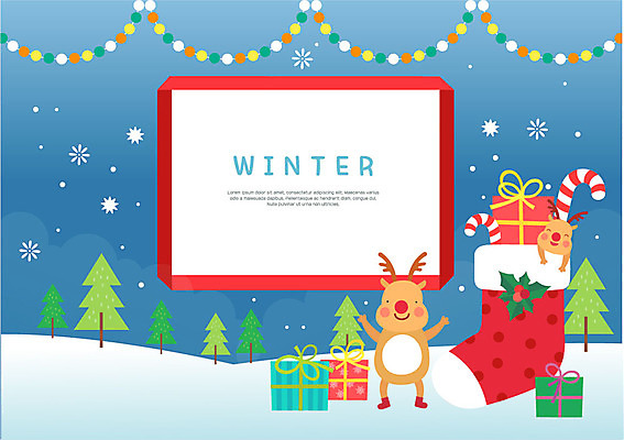 나무 크리스마스장식 크리스마스 겨울 일러스트 사각프레임 프레임 선물 미소 사람없음 파란색 선물상자 기쁨 루돌프 눈 언덕 즐거움 크리스마스양말 가랜드 국내일러스트 AI파일 자연요소 식물 계절 기념일 감정 컬러 날씨 사슴 양말 표정 상자 사각형 파티용품 파일형식 벡터