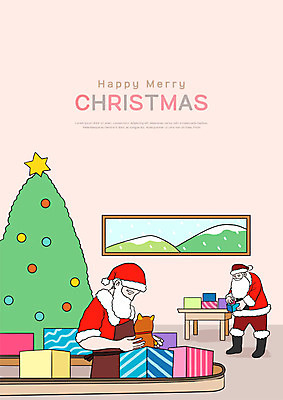 전신 PSD 노년 남자 크리스마스 겨울 일러스트 포장 창문 공장 선물포장 선물 사람 상반신 두명 선물상자 장난감 크리스마스트리 산타클로스 눈 즐거움 준비 성실 컨베어밸트 눈내림 국내일러스트 자연요소 계절 기념일 감정 공업 날씨 눈_날씨 성인 상자 기계 파일형식