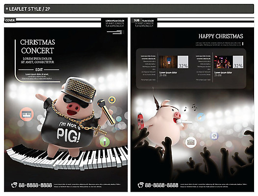 템플릿 ZIP 포스터 악기 리플렛 크리스마스 두마리 겨울 노래 힙합 사람없음 세일 검은색 공연 기쁨 돼지 건반 피아노 건반악기 군중 마이크 전단템플릿 전단 돼지캐릭터 할인혜택 인디자인 INDD 이미지템플릿 계절 기념일 감정 음악 컬러 동물캐릭터 음향기기 2 포유류 사람 이벤트 홍보물 파일형식 혜택