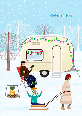 전신 PSD 나무 여자 남자 행복 어린이 겨울 일러스트 가족 휴가 사람 성인 세명 독서 캠핑 눈 당기기 모닥불 즐거움 힐링 썰매 캠핑카 캠핑트레일러 겨울캠프 국내일러스트 자연요소 식물 계절 감정 관계 모션 자동차 불 레저 날씨 트레일러 파일형식