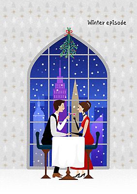 전신 PSD 커플 드레스 여자 기념일 남자 크리스마스 겨울 데이트 일러스트 사랑 사람 앉기 빌딩 성인 두명 마주보기 레스토랑 회색 로맨틱 칵테일 애정표현 마주앉기 연말 국내일러스트 옷 계절 감정 컬러 컨셉 관계 모션 주류 이벤트 건물 식당 표현 파일형식